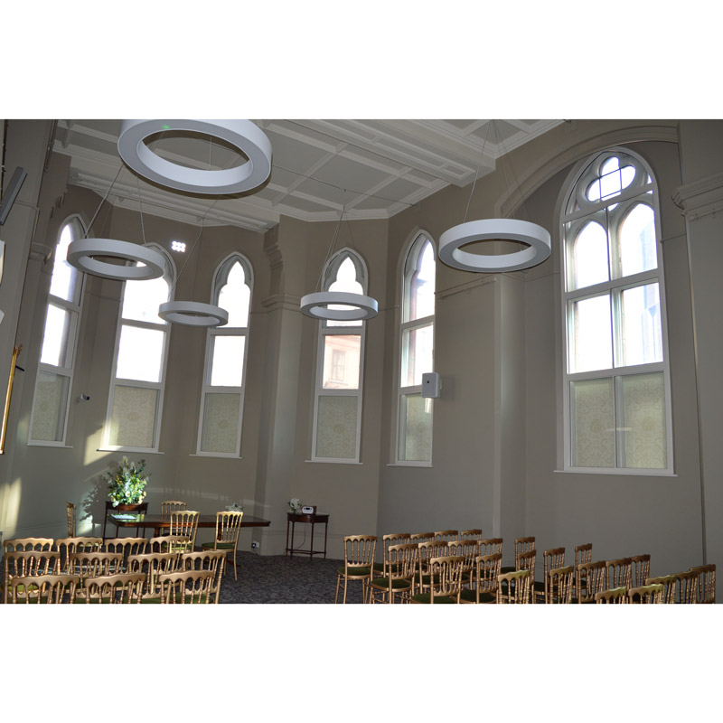 Reading Town Hall Ceremonies Room upgraded with a combination of Series 10, 42 and 45 secondary glazing units providing enhanced acoustic insulation