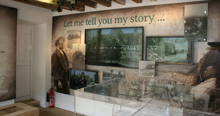 Interior of Sacrewell - exhibits