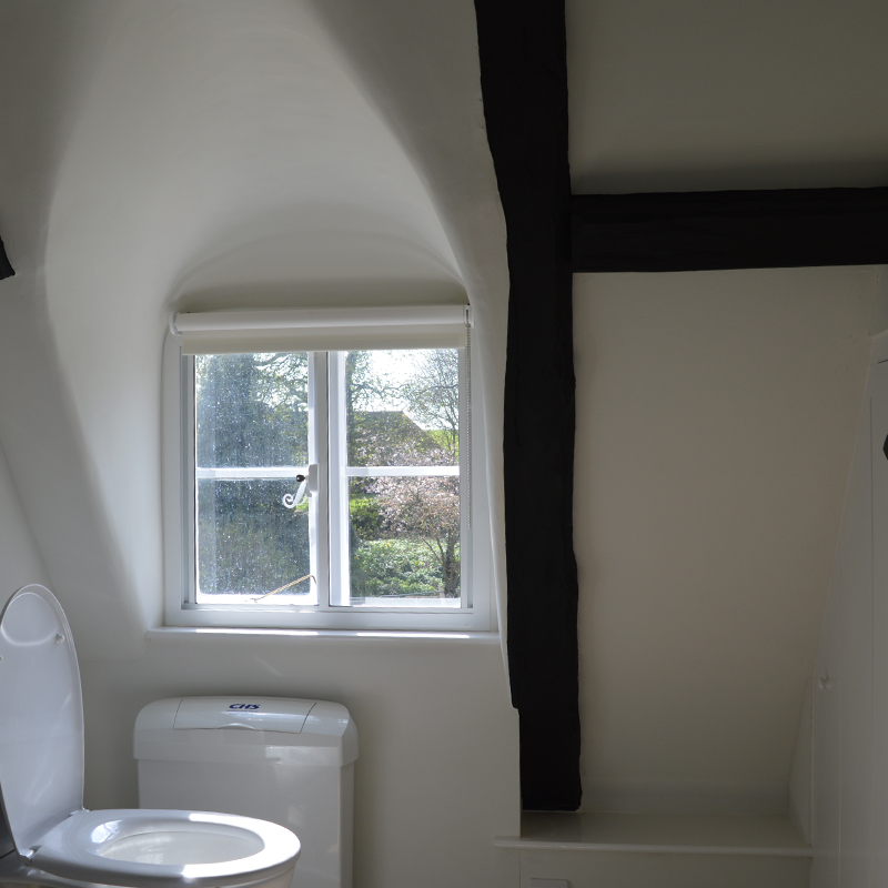 Sacrewell Watermill bathroom made warmer with selectaglaze thermal secondary glazing