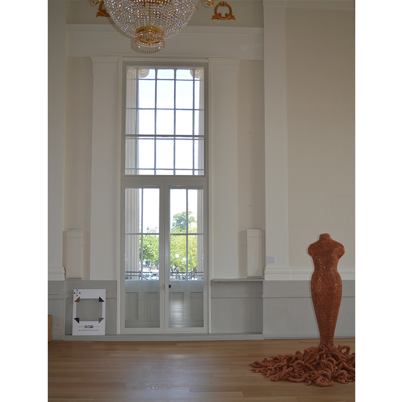 Exhibit room at St Albans Museum and Gallery with 3 pane vertical sliding Series 90 secondary glazing