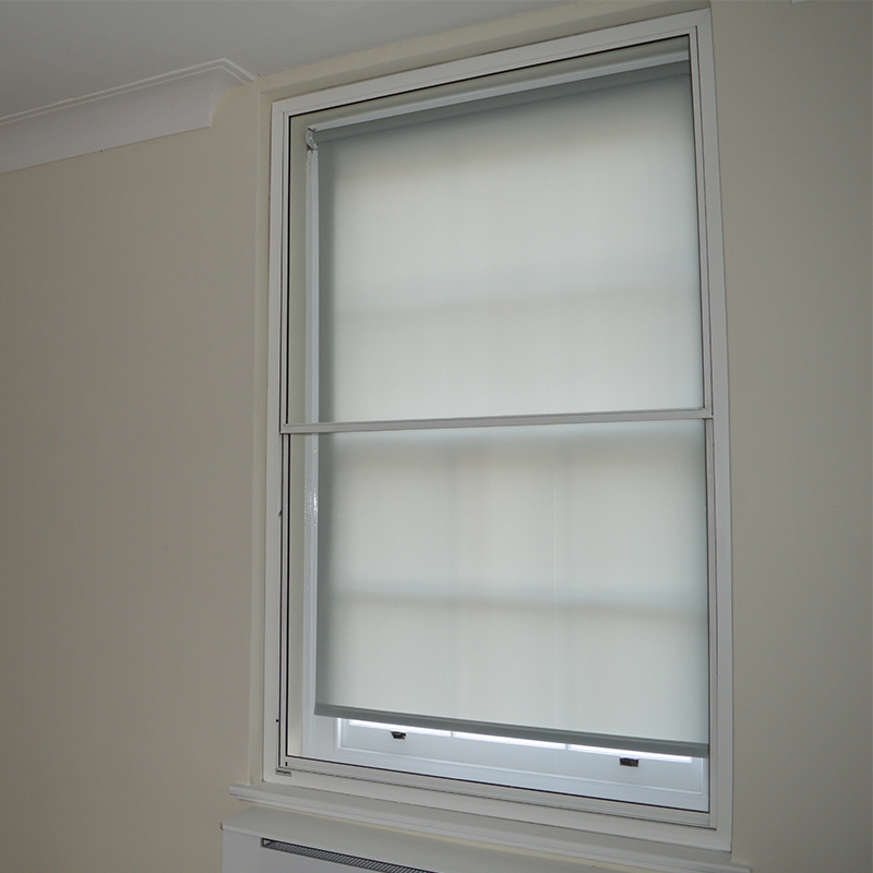 Secondary glazing with a cavity from the primary window and roller blind fitted within - Grays Inn residential unit