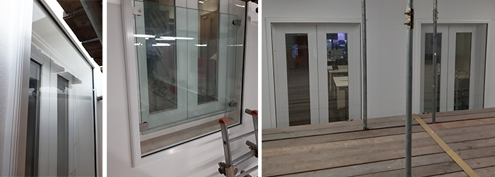 The installed, face fixed, secondary glazed hinged casement units by Selectaglaze for noise insulation