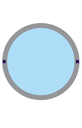 Selectaglaze circular secondary glazing - lift out