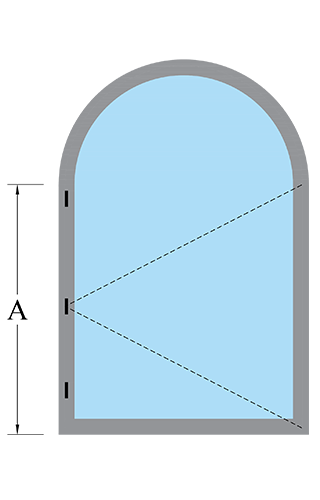 Selectaglaze secondary glazing full radius head - hinged casement