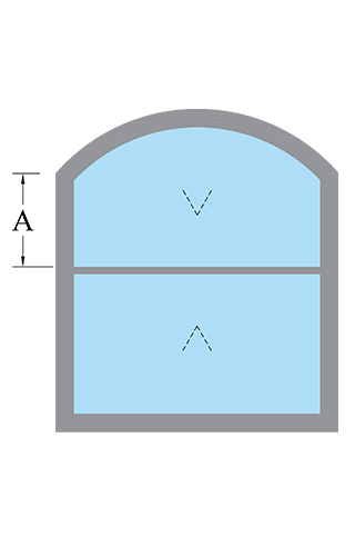 Selectaglaze secondary glazing segmented radius head - vertical slider