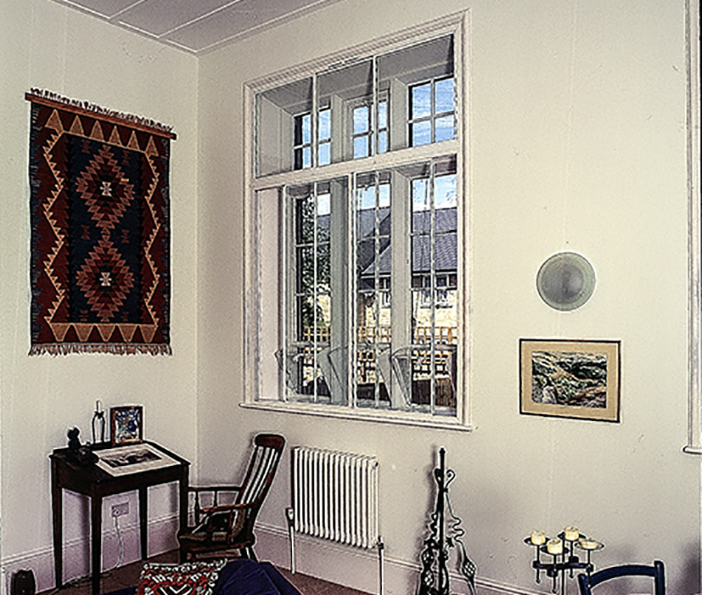 Selectaglaze series 10 3 pane horizontal slider in an apartment at Old School Court, Tottenham