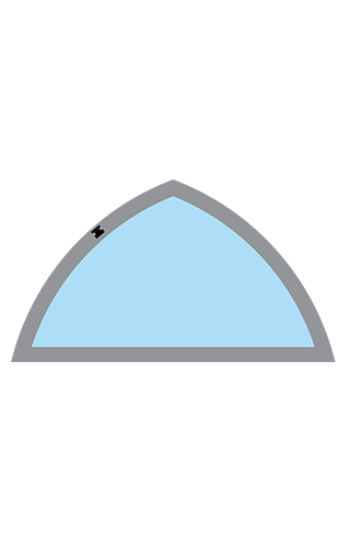 Selectaglaze two centred gothic arched secondary glazing - lift out