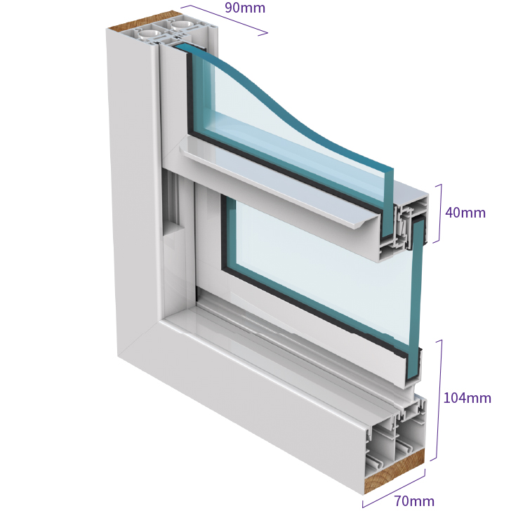 Series 90 Heavy Duty Vertical Sliding Isometric