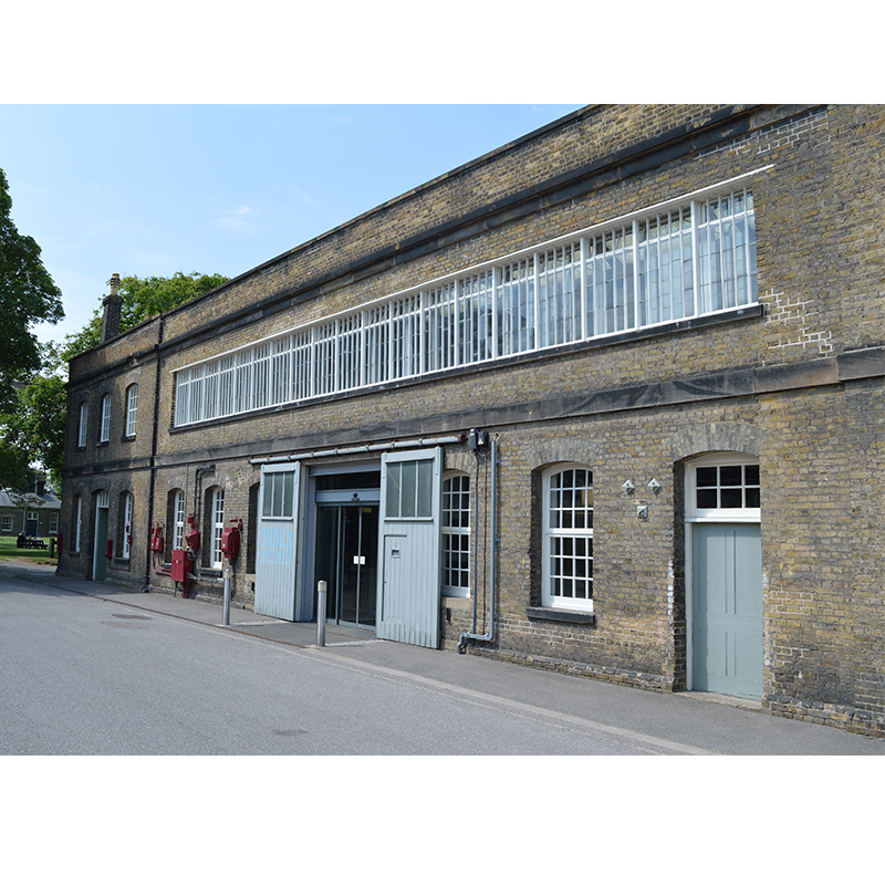 An external shot of the ribbon windows at The Historic Dockyard Chatham