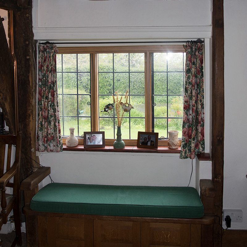 Oak timber grain secondary glazing for a Grade II Listed family home in Kent