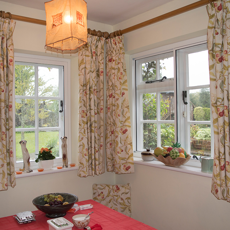 Secondary glazing in the dining area of a grade II Listed building
