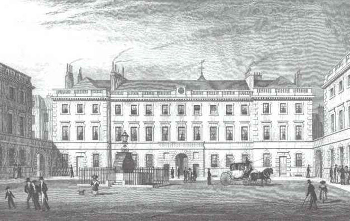 St Barts Hospital Courtyard in the early 19th Century