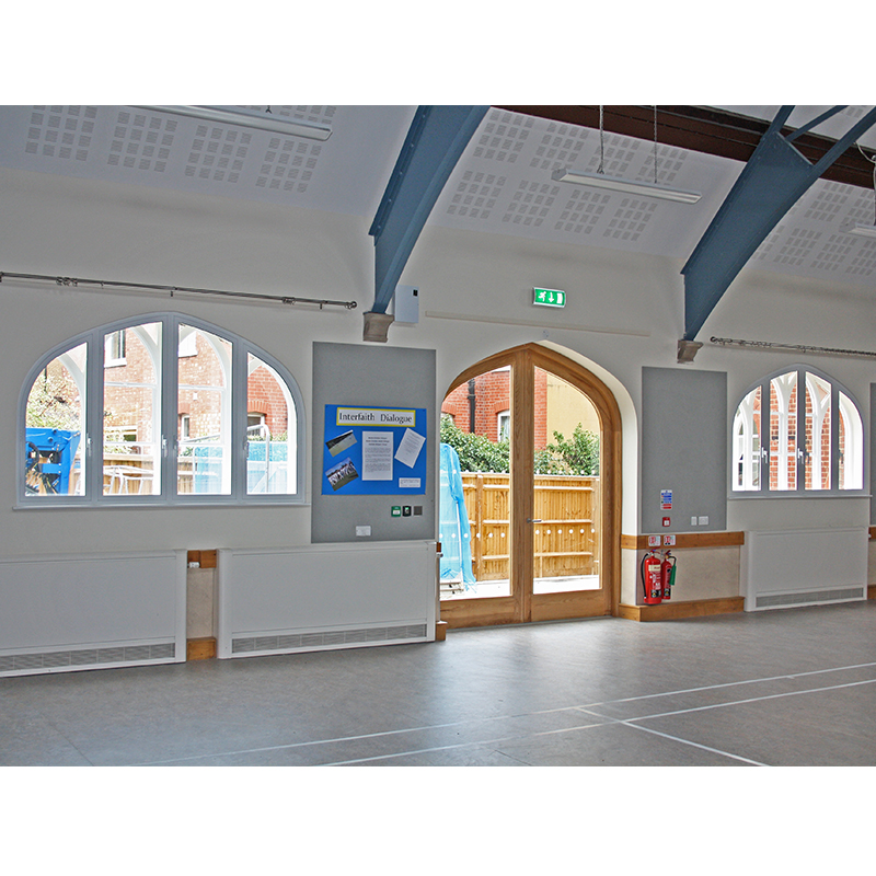 St Pauls Church, St Albans. Arched secondary glazing for heat insulation