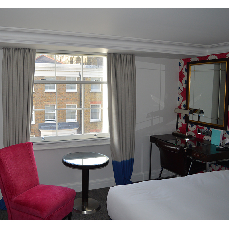 Selectaglaze secondary glazing in London hotel bedroom for noise reduction