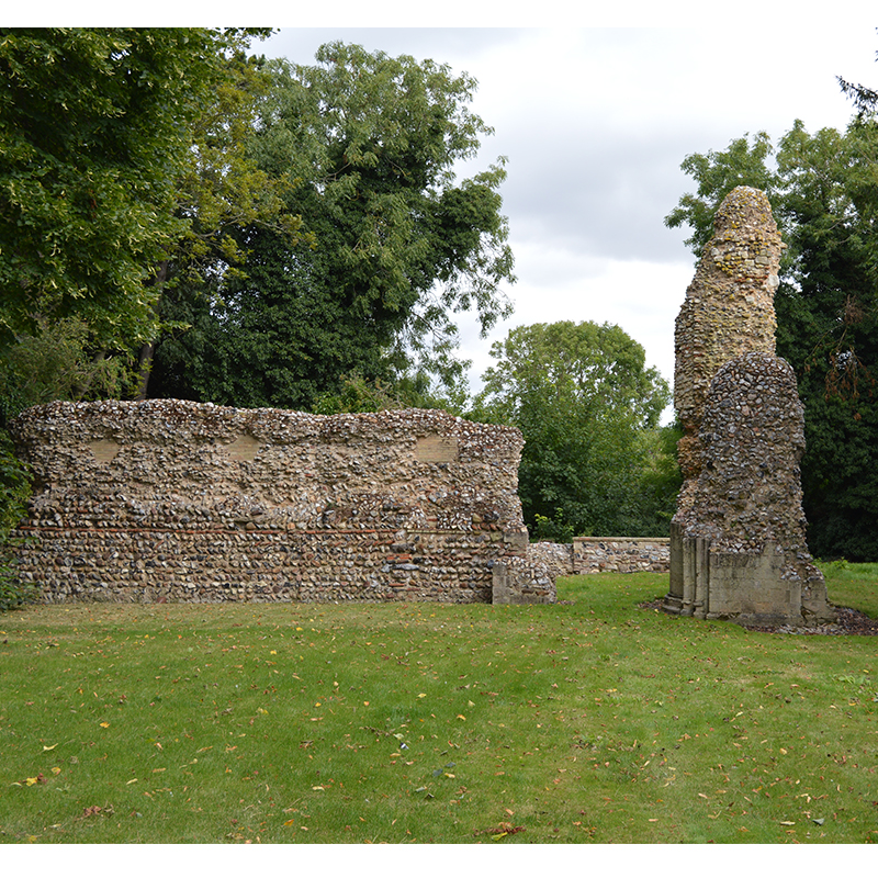 Ruins in garden of 12th Century Augustine Priory