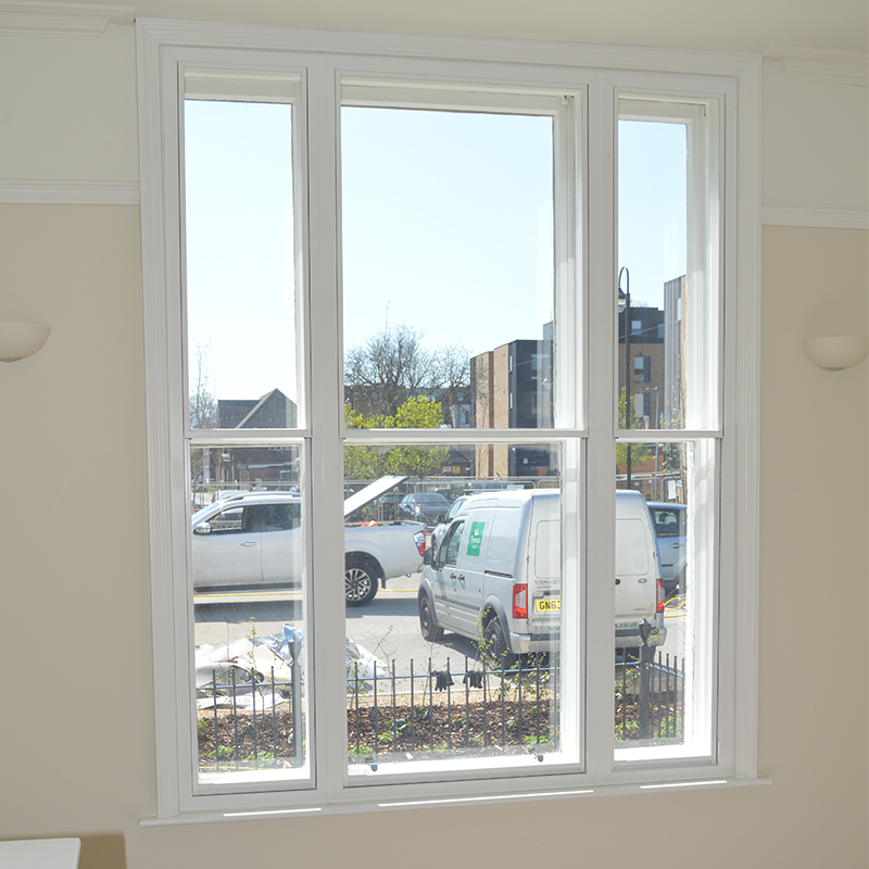 Listed Building converted into stylist apartment by Thomas Homes, with Selectaglaze secondary glazing for noise insulation