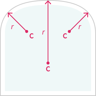 three centred curve - pseudo elliptical head secondary glazing