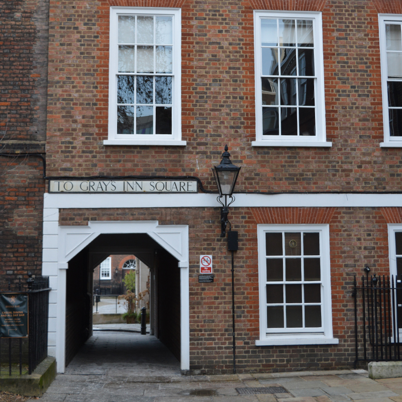 Passage way to Grays Inn Square, London