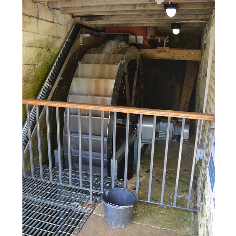 The restored watermill at Sacrewell
