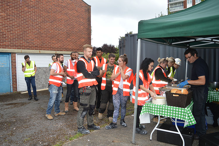 Lunch provided by Selectaglaze for the Willmott Dixon Interiors trainees